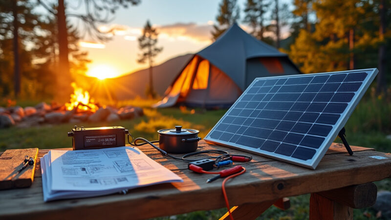 Comment fabriquer un chargeur solaire autonome pour un camping hors réseau ?