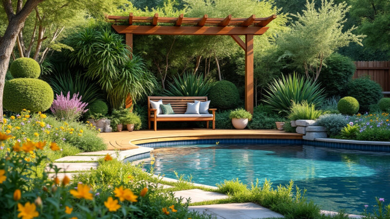 Les meilleures techniques pour masquer une piscine hors-sol dans un jardin paysager