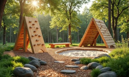 découvrez des idées d'aménagement extérieur pour enfants utilisant des matériaux naturels, alliant sécurité, créativité et respect de l'environnement.